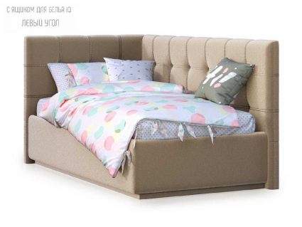 Кровать Nuvola Sabina угловая Velutto 22 (с подъемным механизмом) 160х190