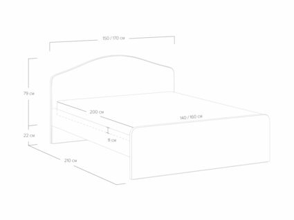 Кровать Сонум Emma Багама бежевый 90х200