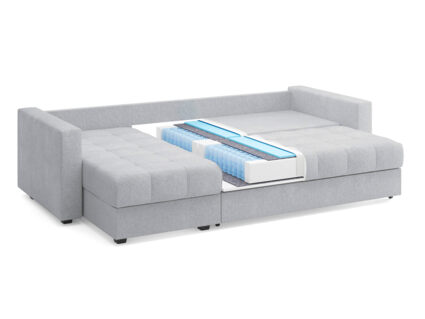 Диван Сонум Megapolis угловой Микровелюр	светло-серый Длина 260 см