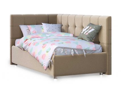 Кровать Nuvola Sabina угловая Velutto 22 180х190