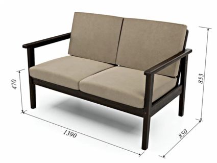 Диван Арско Лориан Мини двухместный бежевый