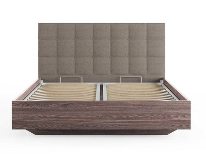 Кровать Сонум Luiza Ясень Анкор + Рогожка Песочная 90х190