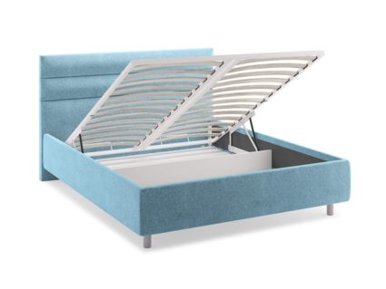 Кровать Сонум Linda Микровелюр Светло-серый (с подъемным механизмом) 200х190