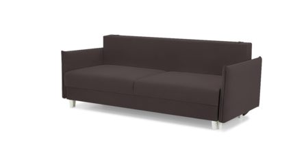 Диван Фиеста Мебель Портленд Лайт велюр Vivaldi 24 темно-коричневый Длина 220 см