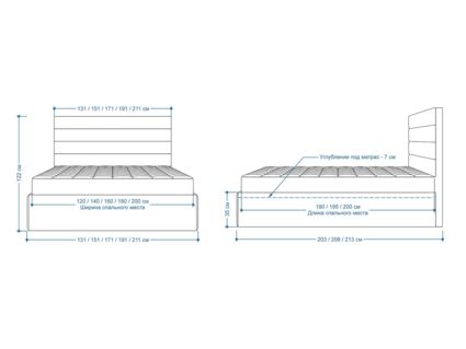 Кровать Lonax Кармела велюр Dolly-3 (с подъемным механизмом) 180х195