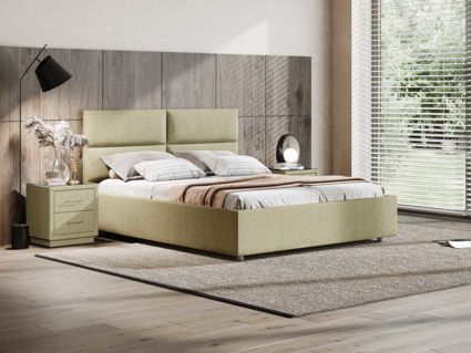 Кровать Сонум Omega Кашемир Бежевый (с подъемным механизмом) 120х200