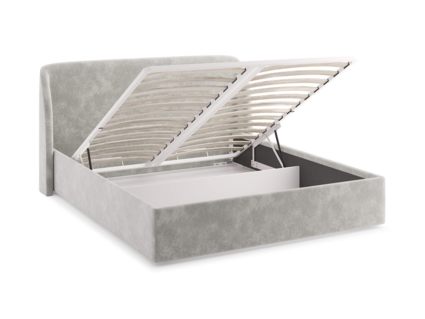 Кровать Сонум Nicole Микровелюр Светло-серый (с подъемным механизмом) 160х200