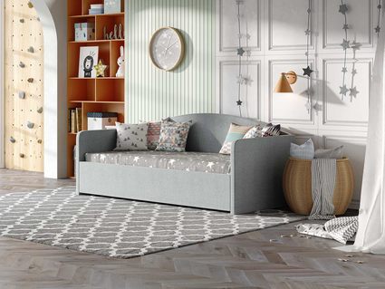 Кровать Сонум Uno Экокожа Платиновый перламутр (с подъемным механизмом)