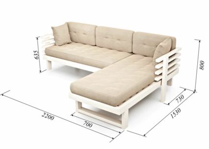 Диван Арско Стоун угловой трехместный бежевый Длина 220 см