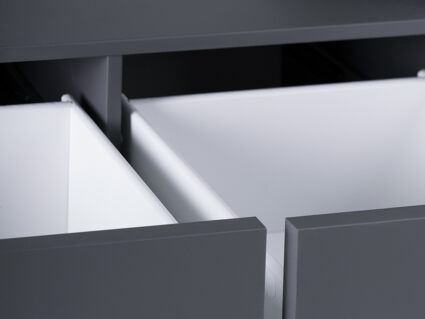 Тумба Гуд Лакк Сага 2 ящика серая 41х90