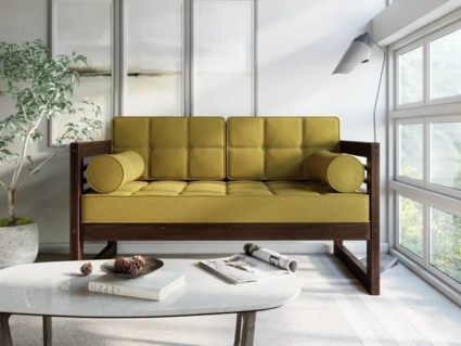 Диван Арско Сега Мини двухместный горчичный Длина 136 см