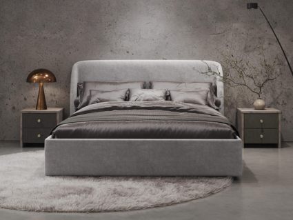 Кровать Сонум Nicole Микровелюр Оливковый 200х200