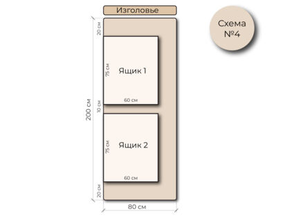 Кровать Mr.Mattress Site Box экокожа Brown 200х195