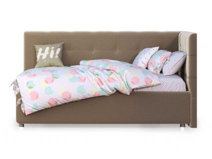 Кровать Nuvola Sabina угловая Velutto 22 180х190