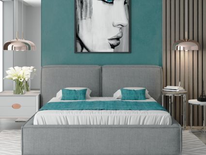 Кровать Nuvola Verde Velutto 04 (с подъемным механизмом) 160х200