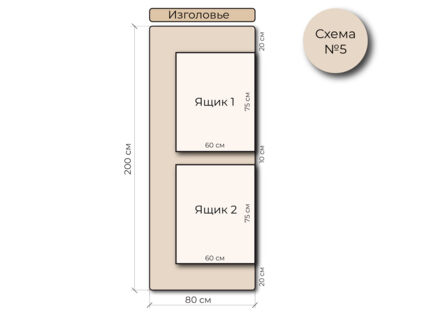 Кровать Mr.Mattress Site Box экокожа Beige 200х190