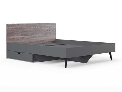 Кровать Сонум Ines Ясень анкор + серый 140х190