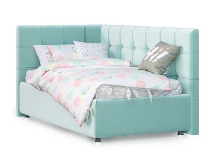 Кровать Nuvola Sabina угловая Velutto 14 180х200