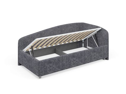 Кровать Сонум Paola Замша Горчица (с подъемным механизмом) 120х190