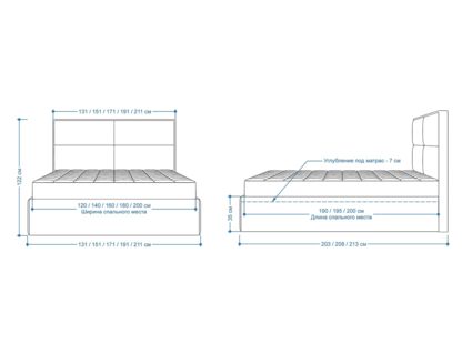 Кровать Lonax Марселла велюр Dolly-13 (с основанием) 160х195