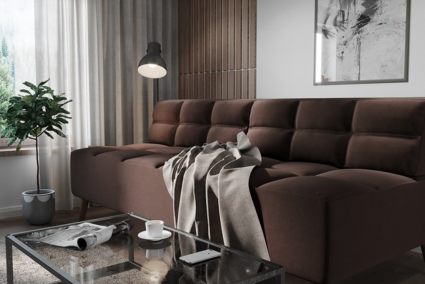 Диван Арско Нельсон трехместный коричневый Длина 195 см