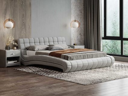 Кровать Сонум Milano Кашемир Латте (с подъемным механизмом) 140х200