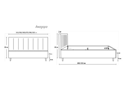 Кровать Димакс Амадора Нуар с подъемным механизмом