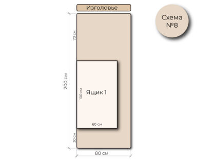 Кровать Mr.Mattress Site Box экокожа Brown 200х195