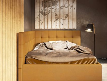 Кровать Nuvola Sabina угловая Velutto 22 (с подъемным механизмом) 160х190