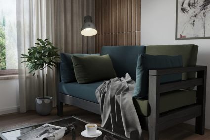 Диван Арско Домино Мини двухместный зеленый