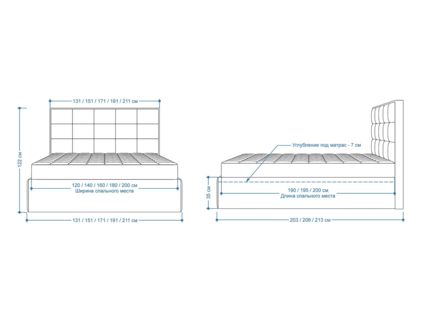 Кровать Lonax Адель велюр Dolly-1 200х200