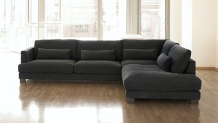 Диван Фиеста Мебель Марсель угловой (большой) велюр Vivaldi 19 фиолетовый