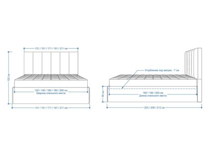 Кровать Lonax Милана велюр Dolly-3 (с подъемным механизмом) 160х200
