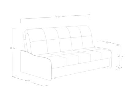 Диван Сонум Glen Тедди синий Длина 170 см