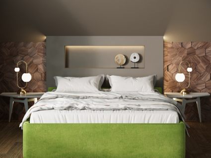 Кровать Nuvola Alba Velutto 26 (с подъемным механизмом) 160х190