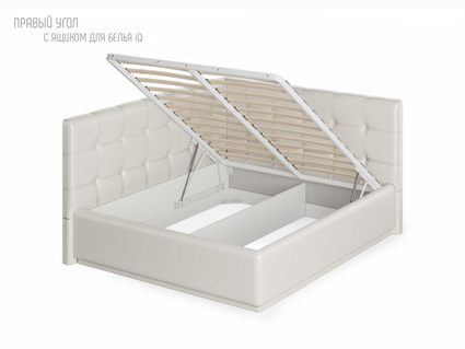 Кровать Nuvola Sabina угловая Velutto 14 (с подъемным механизмом) 90х190