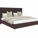 Кровать Beautyson Rebecca велюр Formula 238 коричневый 200х190